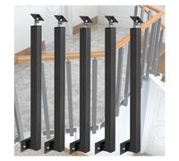 Mandrini per balaustre regolabili in metallo, confezione da 1/5/10 per scale, balconi e ringhiere del ponte, staffa regolabile a 270°, mandrini per corrimano in ferro nero per scale
