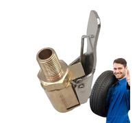 Mandrini pneumatici per pneumatici, mandrini ad aria a connessione rapida, resistenti e multifunzionali, con clip per gonfiatore, manometro e compressore