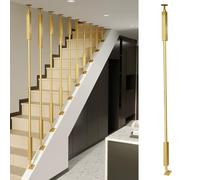 Mandrini universali regolabili per scale con base in metallo a 270°, lunghezza e colore nero, balaustre per scale per sicurezza (21 cm)