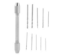 Mandrino a doppia estremità 10 pezzi Micro set di punte elicoidali per strumenti di riparazione per orologi gioielli
