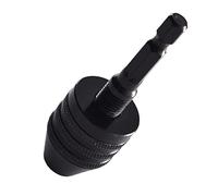 Mandrino a Mano senza chiave, Mandrino di foratura 0,3-6,5 mm, punte elettriche a serraggio automatico, strumenti di fissaggio a morsetto; Convertitore a cambio rapido a gambo esagonale(0,6 8 mm Black