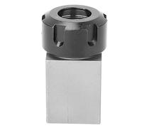 Mandrino a pinza ER25, supporto per pinze in acciaio temprato per torni e macchine da incisione, montaggio verticale con foro passante per pezzi lunghi, compatibile con CNC (maniglia quadrata)
