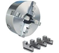 Mandrino autocentrante di precisione per tornio Ø 160 mm 4 + 4 griffe + chiave