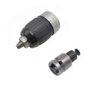 Mandrino autoserrante a 3 griffe 1/2 pollice 1-13mm 1/2-20UNF Chiave a cambio rapido codolo adattatore 1/4" quadrato esagonale for trapano (Color : Chuck Wrench Adapter)