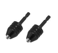 Mandrino autoserrante in alluminio con capacità di 0,3-8 mm con adattatore a cambio rapido con codolo esagonale da 1/4 di pollice compatibile con avvitatori a percussione(2pcs)