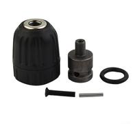 Mandrino autoserrante per trapano 0,8-10 mm con filettatura 3/8-24UNF e adattatore per presa quadrata da 1/2" per trapani elettrici fino a 1050 W