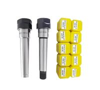 Mandrino conico Morse MTA MTB MT1 MT2 MT3 MT4 ER16 Tipo a piatta Tirante posteriore Utensili for filettatura Morse Portautensili ER16 Set di mandrini a pinza Utensile CNC(ER16-10PCS,MTA1-ER16)