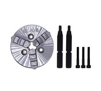 Mandrino del Tornio, K01-80b 80mm tornio mini chuck 3 ganasce in legno con mandrino a mano con filettatura di montaggio asta a vite asta auto-centering tornio strumento chuck strumento