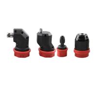 Mandrino di conversione adattatore per trapano elettrico 4 pezzi a sgancio rapido per batteria ricaricabile senza spazzole con gambo da 6,35 mm