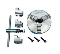 Mandrino for tornio a 3 griffe da 1 pz 80 mm K11-80 - Mandrino in metallo autocentrante ad alta precisione for la lavorazione e la lavorazione del legno