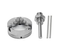 Mandrino for tornio a 3 griffe Mandrino manuale 3" K11-80 Parte di perforazione for tornio autocentrante 80 mm Totale 2 set di ganasce per la lavorazione del legno(Z011 3 Jaws)
