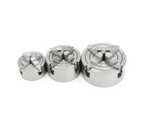 Mandrino for tornio a 4 griffe 80 mm/100 mm/125 mm K72-80/K72-100/K72-125 Indipendente 1 chiave for mandrino di sicurezza 3 bulloni di montaggio per la lavorazione del legno(K72-80)