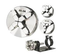 Mandrino for tornio for legno a 3 griffe autocentrante manuale da 1 pezzo - Strumento CNC ad alta precisione for la lavorazione del legno e progetti fai-da-te(80mm 4jaw)