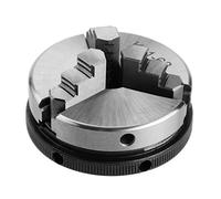 Mandrino for tornio in legno a 3/4 ganasce, mandrino manuale da 50 mm 63 mm Accessori for tornio in legno in metallo autocentrante fai-da-te Grandi parti del tornio for mandrino a foro passante (Colo
