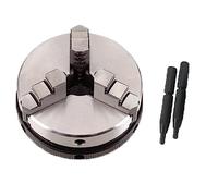 Mandrino For Tornio In Legno Da 2,5 Pollici, Mandrino Autocentrante A 3 Ganasce K01-63 Con Filettatura 3-M4 ， Rettifica Interna Esterna For Foratrice Fresa Tornio
