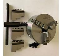 Mandrino girevole K11-125 - Mandrino autocentrico, 125 mm, fodera per fronzoli, 12,7 cm, con acciaio temprato per mini tornio