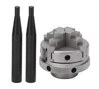 Mandrino Mini Autocentrante con 4 Ganasce, Mandrino Tornio K02 50mm M14, Materiale Acciaio 45 - Alta Precisione, Doppio Montaggio, Ideale per Lavorazioni di Precisione