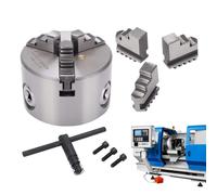 Mandrino per ganasce | Accessori in lega autocentranti a 3 ganasce | Piatto tornio di precisione per legno e metallo da 80 mm | Per Centri di lavorazione Fresatrice Tornio per incisione e lavori