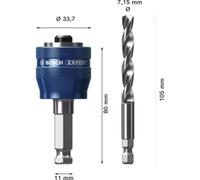 Bosch Adattatore Power Change Plus EXPERT 11 mm punta HSS-G 7,15 x 105 mm 2 pz. per perforatrici rotative e trapani a percussione Quantità:1