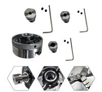 Mandrino per tornio a 3 ganasce in lega per tornio per legno con gamma di serraggio che copre dimensioni comuni del pezzo in lavorazione nel legno (mandrino + asta da 5 mm)