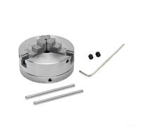 Mandrino per tornio a 3 ganasce in lega per tornio per legno con gamma di serraggio che copre dimensioni comuni dei pezzi nella lavorazione del legno (mandrino + asta da 3,17 mm)