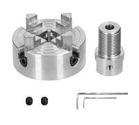 Mandrino per tornio a 3 griffe e 4 griffe manuale autocentrante, lega di zinco da 50 mm |Alberi di precisione da 3,17/5/8 mm 0,002 pollici opzionali, per mini mandrino del tornio, (4 mordazas-5mm)