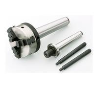Mandrino per tornio autocentrante a 3 ganasce da 65 mm, con mandrino MT1 e MT2, M14 x 1 mm