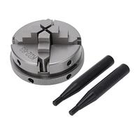 Mandrino per tornio autocentrante a 4 griffe Mandrino manuale reversibile da 2,5 pollici con 2 leve Strumento di serraggio ad alta precisione per la lavorazione del legno e dei