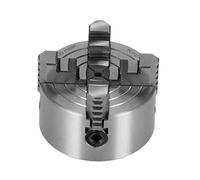 Mandrino per Tornio in Metallo a 4 Griffe, Mandrino per Tornio Manuale in Acciaio Ad Alta velocità K72-80 4000r/min 80 Mm/3,15 Pollici, Accessori per Tornio Fai-da-te con Chiave