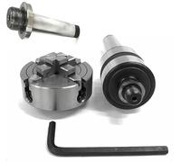 Mandrino per tornio indipendente a 4 ganasce, 70 mm, M14X1, con centro girevole MT4 e Arbor-Amz798