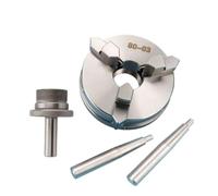 Mandrino per Tornio Micro tornio Mini 50 65 80 Mandrino a tre griffe a 4 in acciaio inossidabile for la lavorazione del legno domestico a quattro