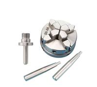 Mandrino per Tornio Micro tornio Mini 50 65 80 Mandrino a tre griffe a 4 in acciaio inossidabile for la lavorazione del legno domestico a quattro
