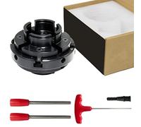 Mandrino per tornio per legno da 100 mm, in acciaio nero a 4 ganasce autocentrante filettato mandrino per la lavorazione del legno fai da te per hobbisti (colore: M33 x 3,5 mm)