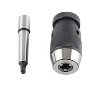 Mandrino per trapano 45# Acciaio 0.002 Precisione Mandrino Arbor Set 1-16mm Capacità Keyless Drill Mandrino Tornio Drill Mandrino per Trapano Macchine Torni con MT2-JT3 Taper Arbor