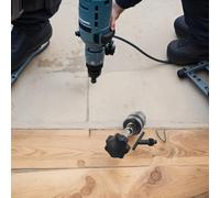 Mandrino per trapano a mano per la lavorazione del legno, struttura in lega con design antiscivolo, gamma di serraggio 0,5 mm-10 mm, colore nero (1,0-10 mm)