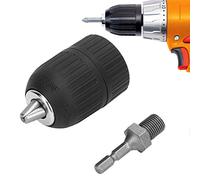 Mandrino per trapano Keyless 2.0 13MM 1/2 20UNF Un adattatore per avvitatore a percussione Quick Connect, convertitore Quick Connect strumento di conversione, biella esagonale 1/4