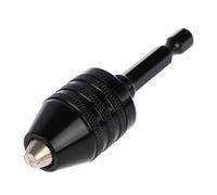 Mandrino per trapano Mandrino autoserrante con attacco esagonale da 6,35 mm, cacciavite elettrico, convertitore a cambio rapido, punta da trapano, passo: 0,75 mm(L0.36.5mm Black)
