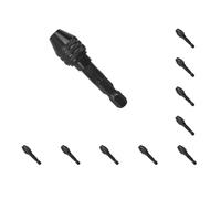 Mandrino per Trapano Manuale Senza Chiave, Strumento di conversione del mandrino autoserrante da 0,3-3,2 mm con Gambo Esagonale da 1/4 Pollici a Cambio rapido(10 Set of)