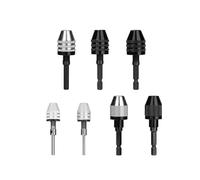 Mandrino per trapano Mini mandrino autoserrante 0,3 mm-8,0 mm esagonale con gambo tondo, adattatore for cacciavite, trapano for micro-attrezzature(0.3-6.5mm Black)