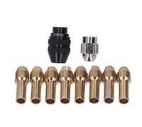 Mandrino per Trapano Senza Chiave, Set di Pinze per Mandrino Senza Chiave, Pratico, Alta Precisione, Stabile, 1/32 a 1/8 per Utensili Rotanti