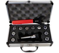 MANDRINO PORTA PINZE FRESE CM2 CONO MORSE 2 COMPLETO DI 10 PINZE ER 25 3 / 16 MM