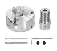 Mandrino portante per tornio, Bullone di montaggio autocentrante manuale a 3 ganasce/4 ganasce for tornio for rettificatrice, fresatrice, tornio(3 jaws-5mm)