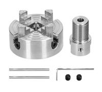 Mandrino portante per tornio, Bullone di montaggio autocentrante manuale a 3 ganasce/4 ganasce for tornio for rettificatrice, fresatrice, tornio(4 jaws-5mm)