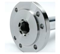 Mandrino portante per tornio, Fit K11-80 K12-80 K11-100 K12-100 K72-100 Mandrino Paletta Mandrino Albero OD 25mm Lunghezza 205mm Flangia Posteriore Piastra di Base Adattatore(K11 K12 K72 100mm)