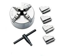 Mandrino portante per tornio, K01-50 Mandrino del tornio A tre ganasce M14 * 1 Biella for K01-50/63/80/100 Mini autocentrante Utensili for tornio in metallo fai da te(K01-100B)