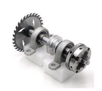 Mandrino portante per tornio, M14x1mm M14 Filo Mandrino Albero Puleggia 2 Cuscinetti Tornio for Legno Taglierina Paletta Mandrino K01-50 K02-50 K01-65 K02-65(4 Jaws 67mm)