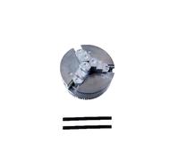 Mandrino portante per tornio, Mandrino a tre 3 griffe da 2" 45 mm 1,8~56mm/12~65mm Z011 Morsetto for mini tornio con due aste di bloccaggio M12x1mm filettate sul retro(3 Jaw Chuck)