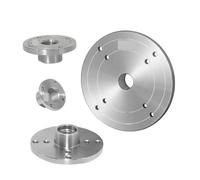 Mandrino portante per tornio, Piastra frontale for tornio for legno M33 M18 Mandrino filettato da 1 pollice 2 "3" 4 "6" Piastra frontale for lavorazione del legno con flangia(100mm- 1Inchx8TPI)