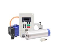 Mandrino raffreddato ad acqua ER16 da 110 V, 220 V, 1,5 kW, 65 mm, 4 cuscinetti, inverter, pompa dell'acqua e staffa(110V)