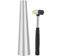 Mandrino rotondo in metallo per braccialetti con manico in acciaio installabile a due vie martello in gomma in acciaio inossidabile per la creazione di gioielli in metallo strumento di formatura